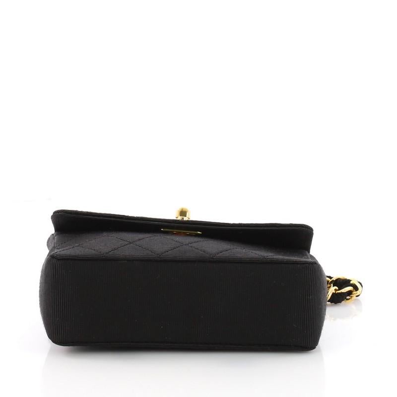 Women's or Men's Chanel Vintage CC Chain Flap Bag Quilted Canvas Extra Mini
