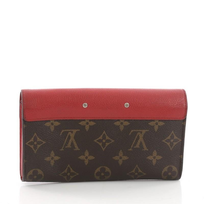 Louis Vuitton Pallas Wallet Monogram Canvas and Calf Leather In Good Condition In NY, NY