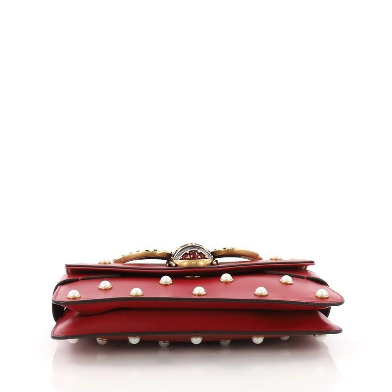 Women's or Men's Gucci Broadway Pearly Bee Shoulder Bag Embellished Leather Mini