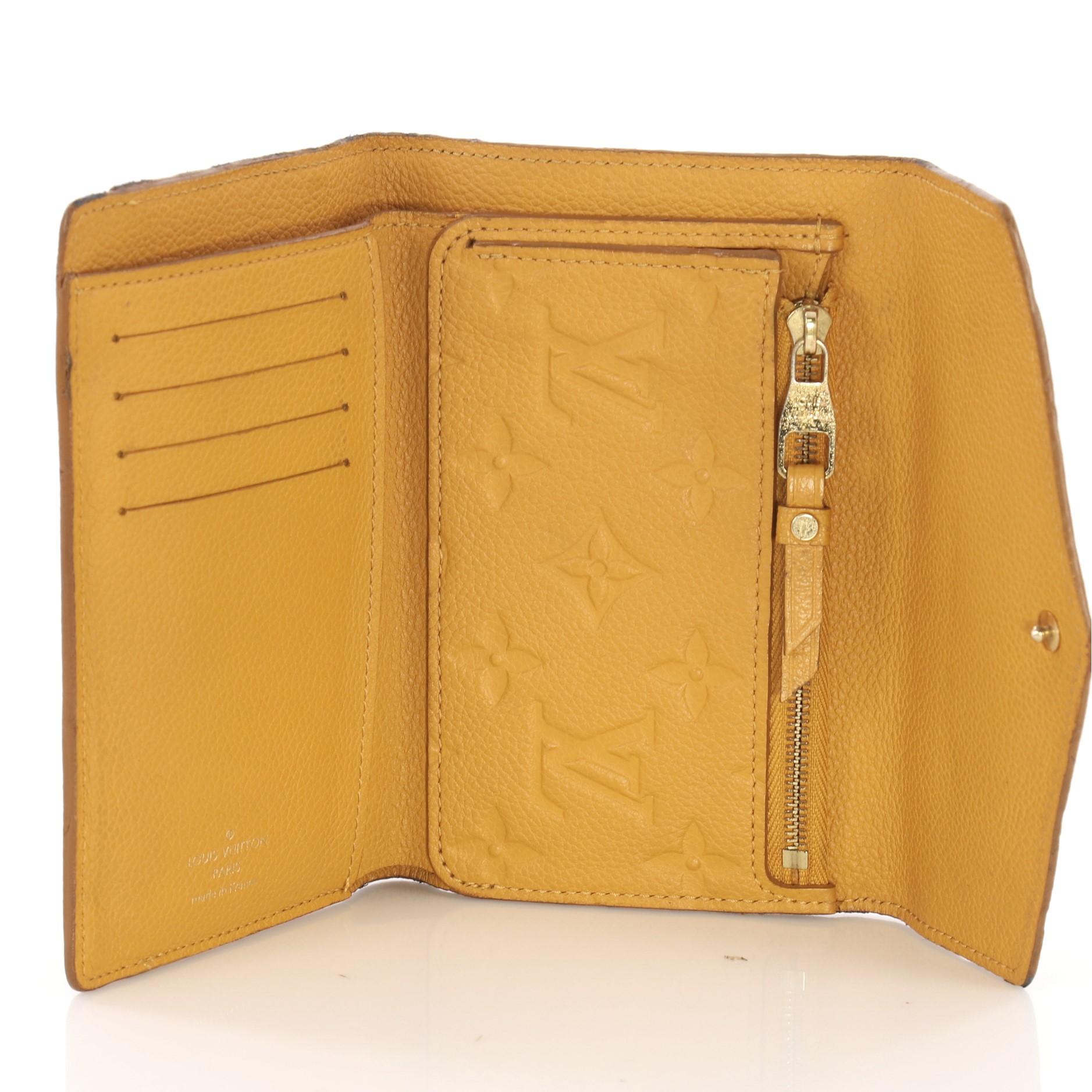 Women's Louis Vuitton Compact Curieuse Wallet Monogram Empreinte Leather