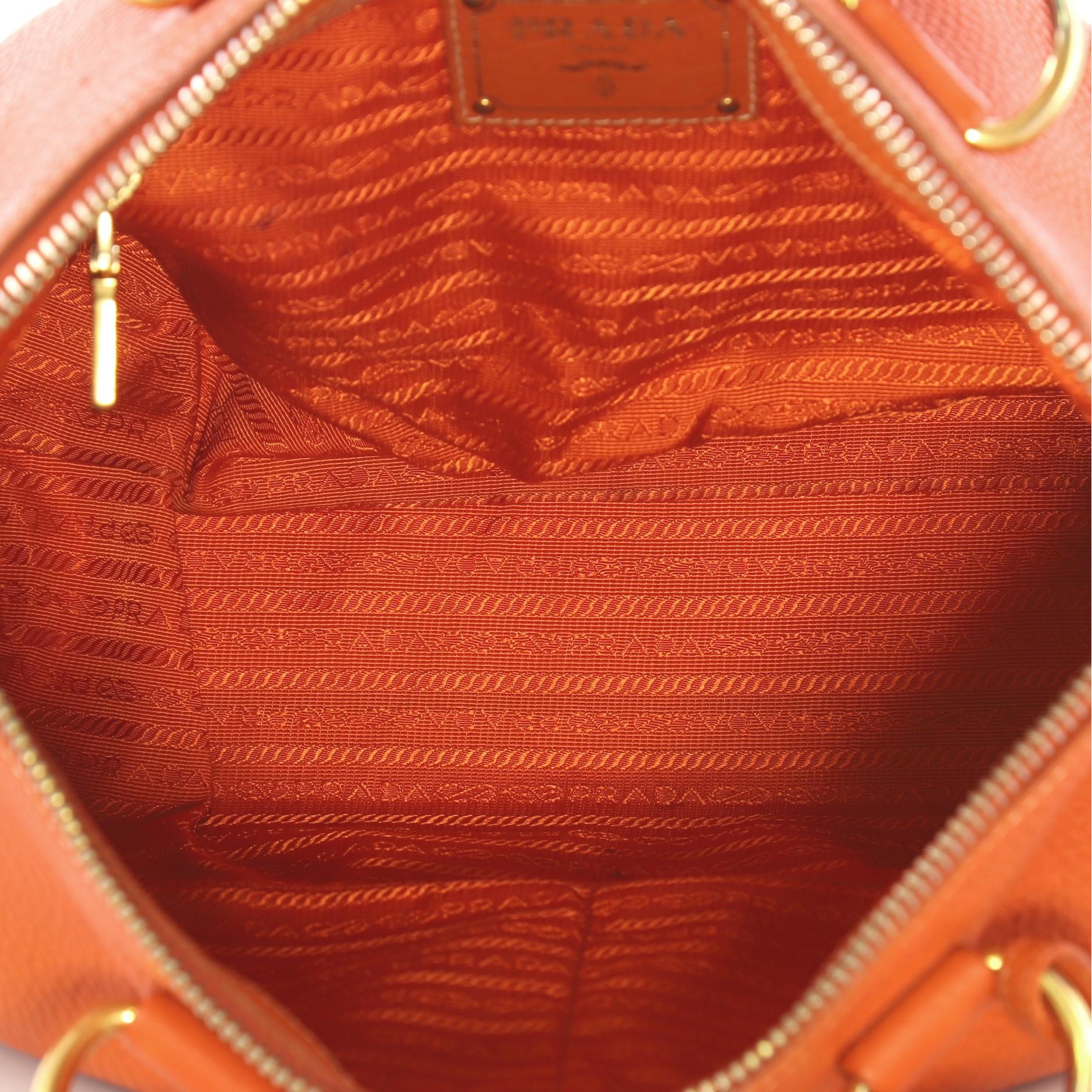 Prada Convertible Boston Bag Vitello Daino Medium In Fair Condition In NY, NY