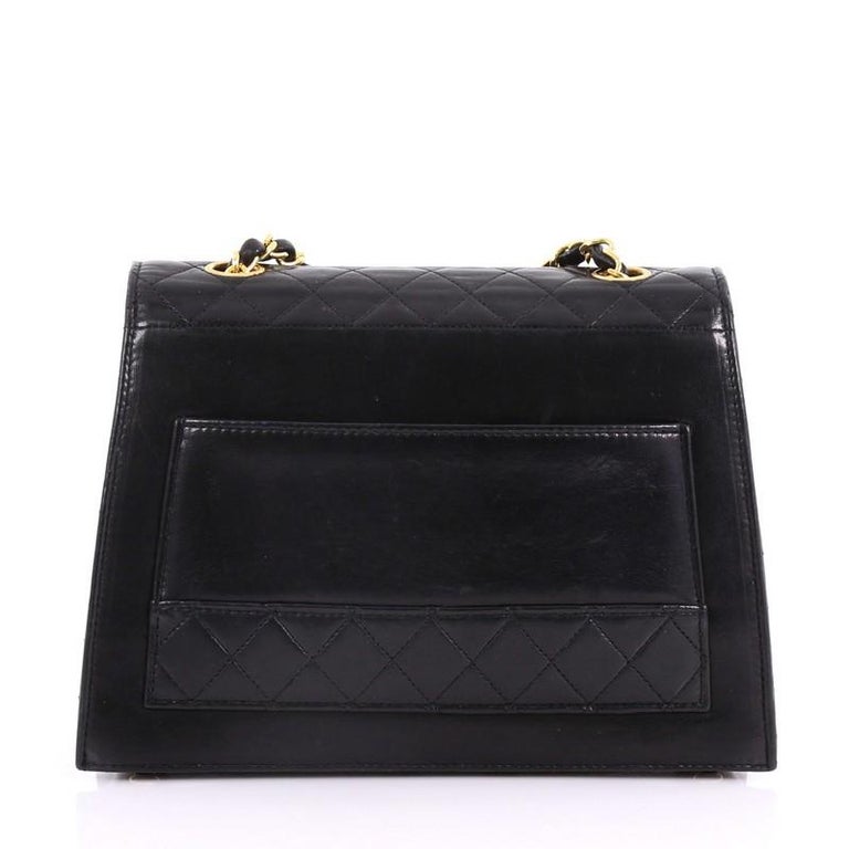 Chanel Vintage Trapezoid CC Flap Bag Leather Small at 1stDibs | chanel ...
