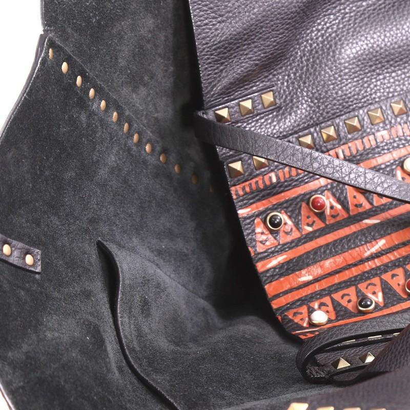 Valentino Rolling Rockstud Convertible Tote Tribal Embellished Leather Large 5
