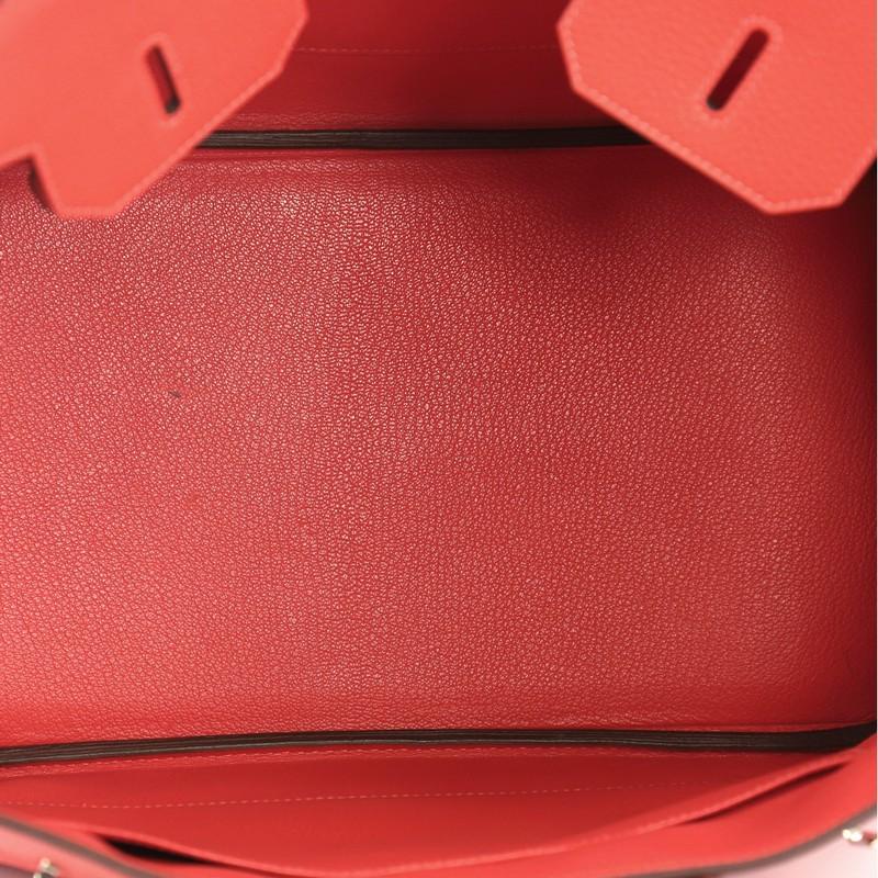 Hermes Birkin Handbag Rouge Pivoine Togo with Palladium Hardware 35 1