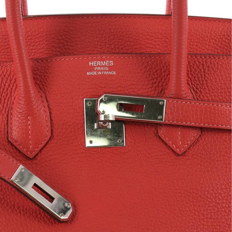 Hermes Birkin Handbag Rouge Pivoine Togo with Palladium Hardware 35 2