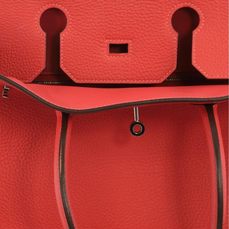 Hermes Birkin Handbag Rouge Pivoine Togo with Palladium Hardware 35 5