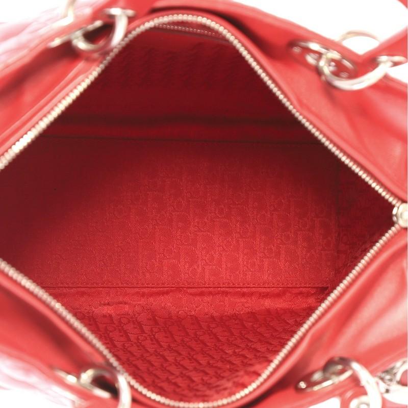 Christian Dior Lady Dior Handbag Cannage Quilt Lambskin Large 1