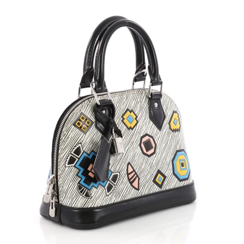 Black Louis Vuitton Alma Handbag Limited Edition Azteque Epi Leather BB