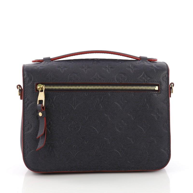 Black Louis Vuitton Pochette Metis Monogram Empreinte Leather