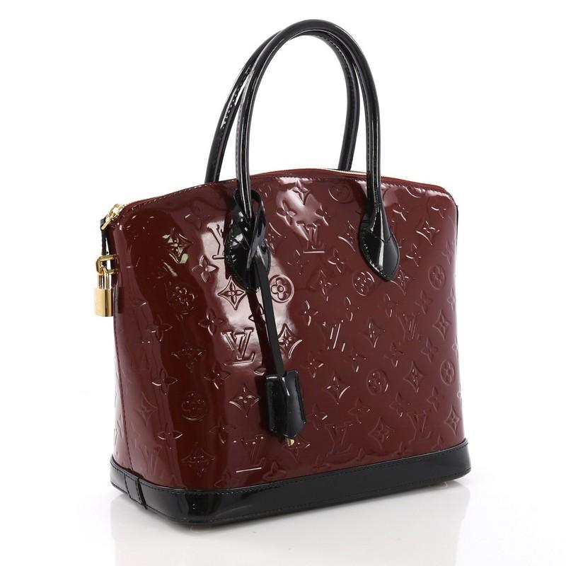 Black Louis Vuitton Lockit Handbag Monogram Vernis PM