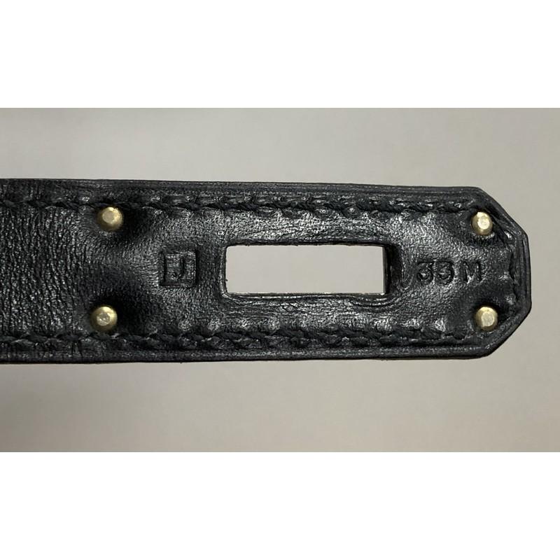 Hermes Birkin HAC Handbag Black Chamonix with Ruthenium Hardware 32 3