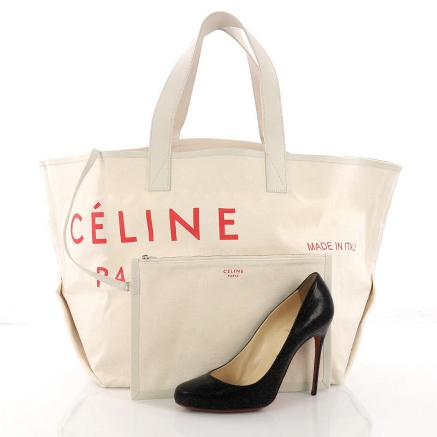 Celine Made In Tote Canvas with Leather Medium at 1stDibs | celine made in  tote, celine made in tote medium, celine made in tote bag