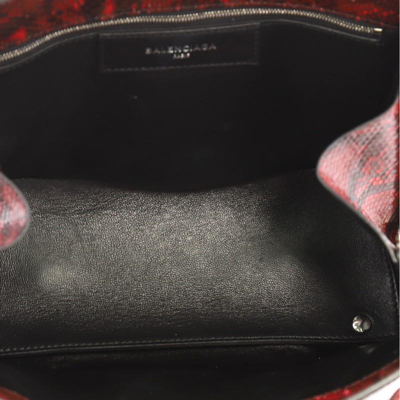 Balenciaga Papier A6 Zip Around Classic Studs Handbag Python Mini In Good Condition In NY, NY