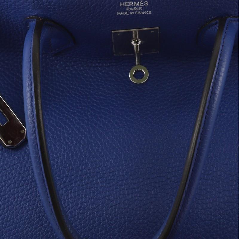 Hermes Birkin Handbag Blue Electric Togo with Palladium Hardware 35 5