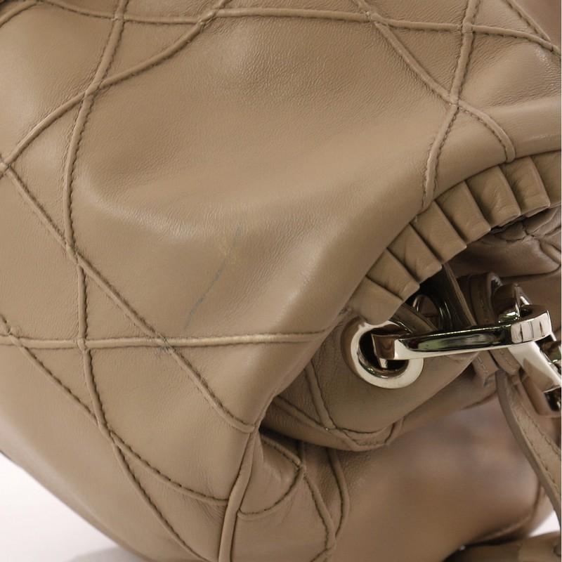 Women's or Men's Christian Dior New Lock Ruffle Flap Bag Cannage Quilt Lambskin