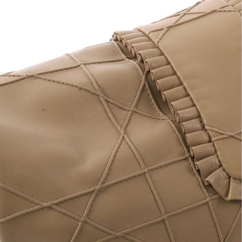 Christian Dior New Lock Ruffle Flap Bag Cannage Quilt Lambskin 1