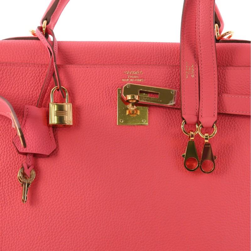 Hermes Kelly Handbag Rose Confetti Togo With Gold Hardware 35 1