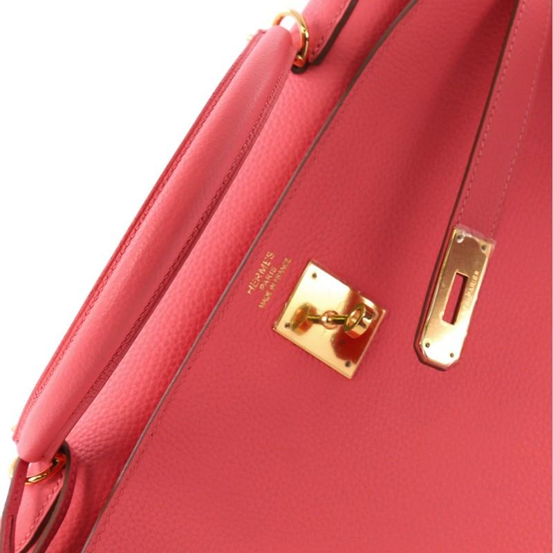 Hermes Kelly Handbag Rose Confetti Togo With Gold Hardware 35 2