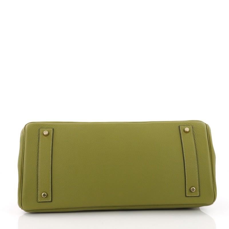 Women's or Men's Hermes Birkin JPG Handbag Vert Chartreuse Togo with Gold Hardware 42