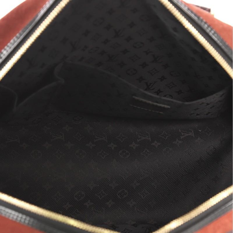 Louis Vuitton Havane Stamped Trunk Bowler Bag Suede GM 1