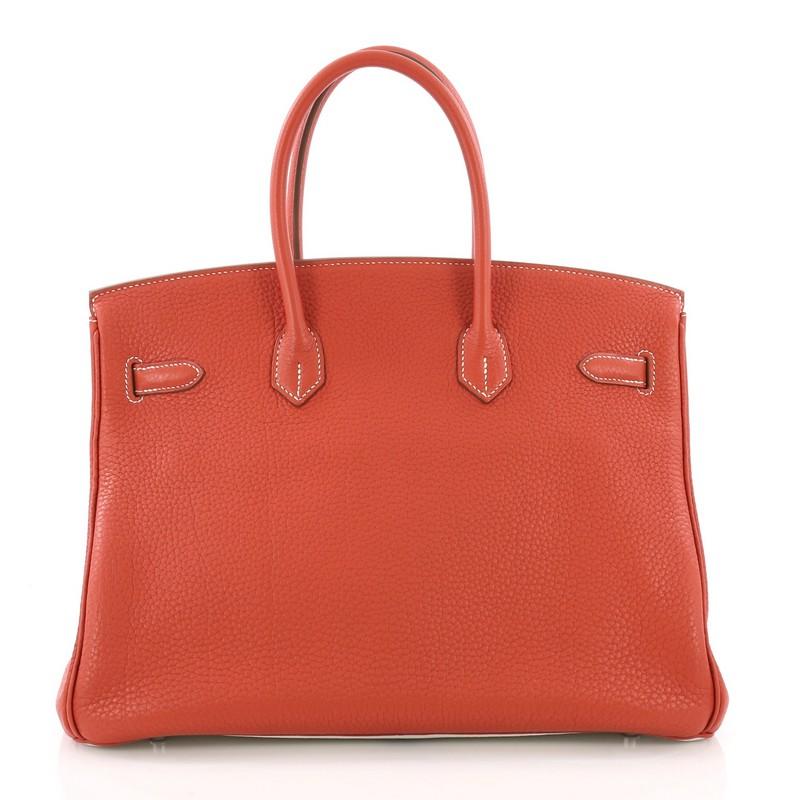 Hermes Eclat Birkin Handbag Clemence with Palladium Hardware 35 In Good Condition In NY, NY