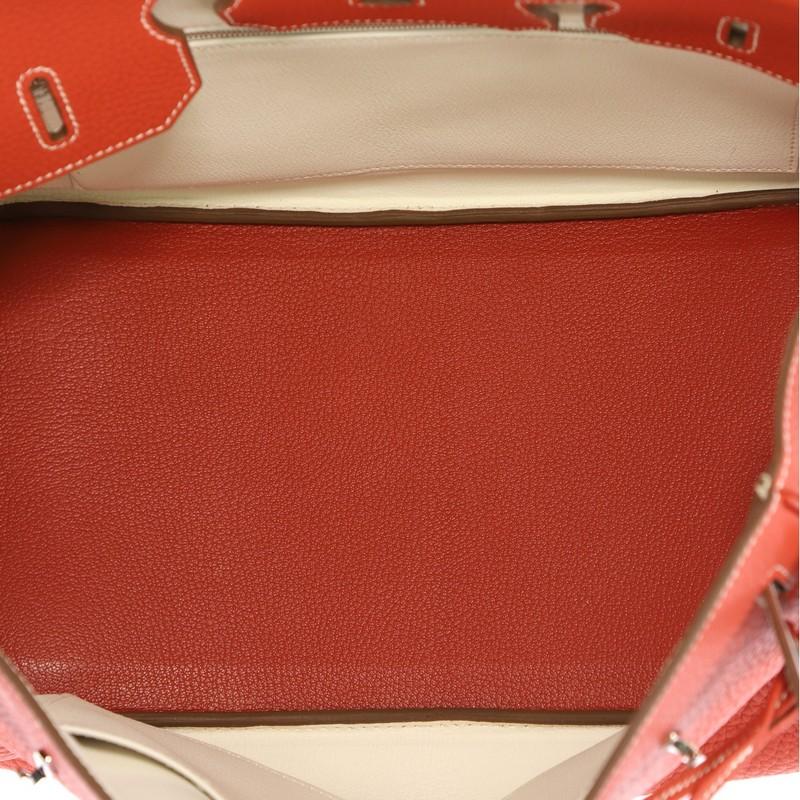 Hermes Eclat Birkin Handbag Clemence with Palladium Hardware 35 1