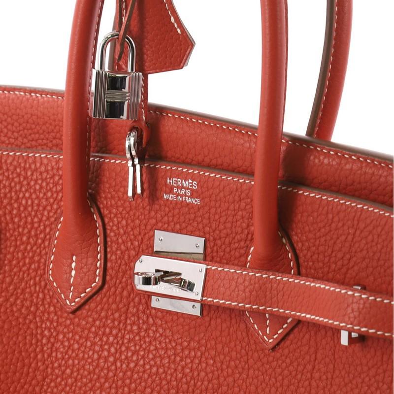 Hermes Eclat Birkin Handbag Clemence with Palladium Hardware 35 2