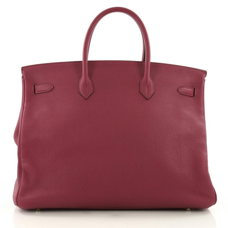 Hermes Birkin Handbag Rubis Togo With Gold Hardware 40 In Good Condition In NY, NY