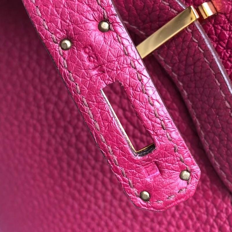 Hermes Birkin Handbag Rubis Togo With Gold Hardware 40 5