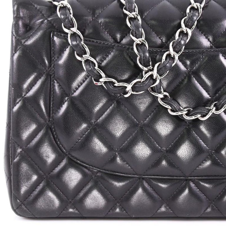 Chanel Classic Double Flap Bag Quilted Lambskin Jumbo For At Chanel Classic Double Flap Bag Quilted Lambskin Jumbo For 3