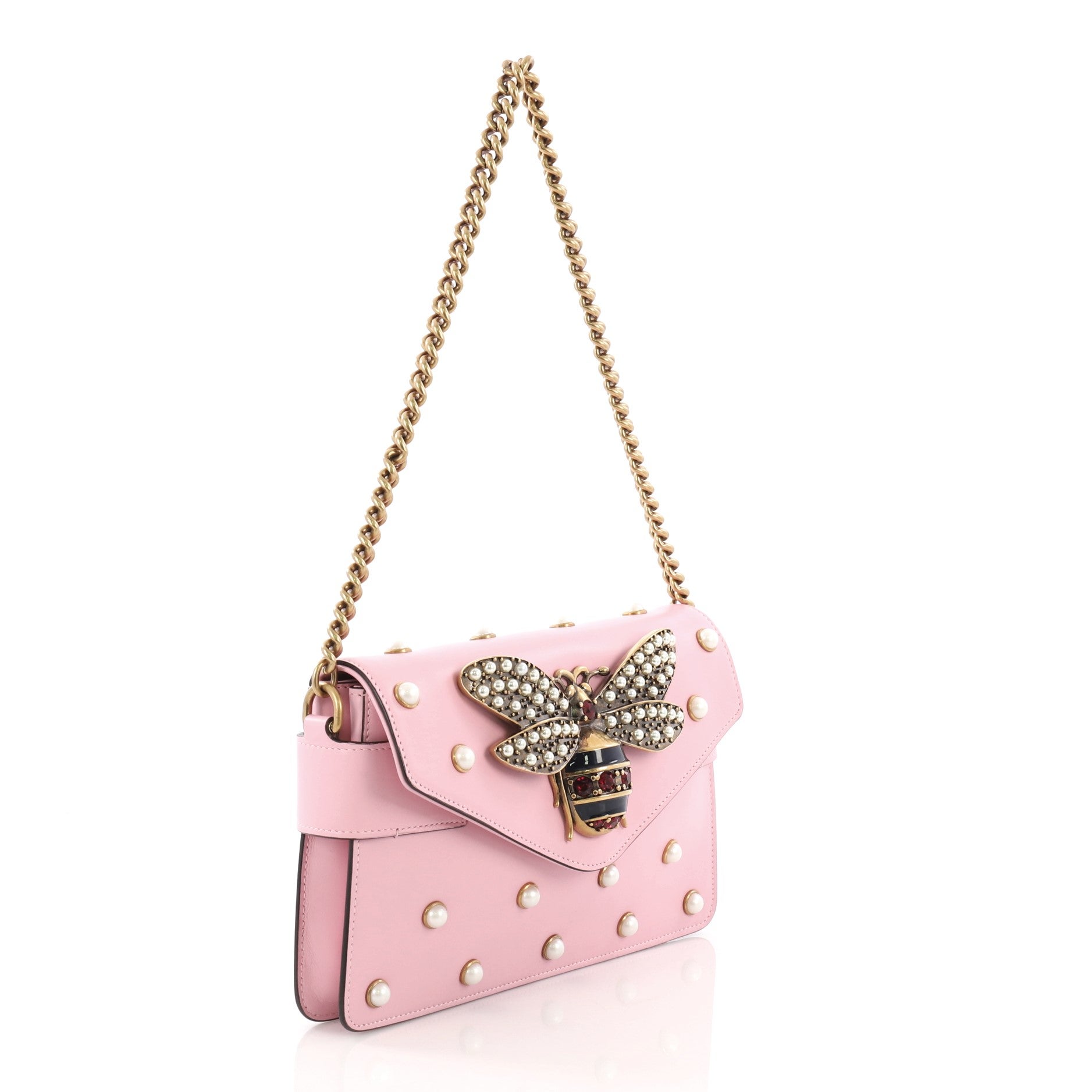 gucci pink bee bag