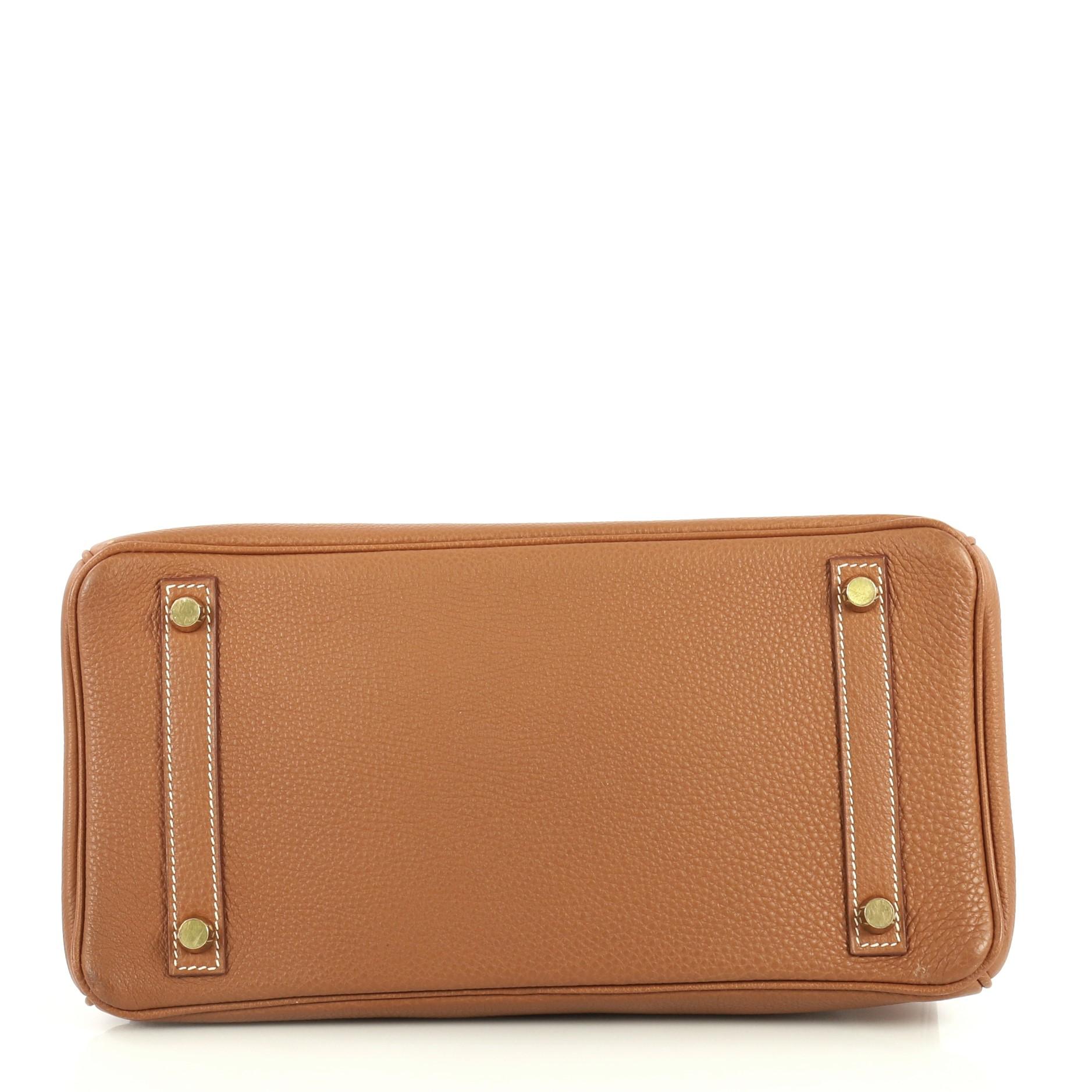 Women's Hermes Birkin Handbag Gold Togo with Gold Hardware 30 For Sale