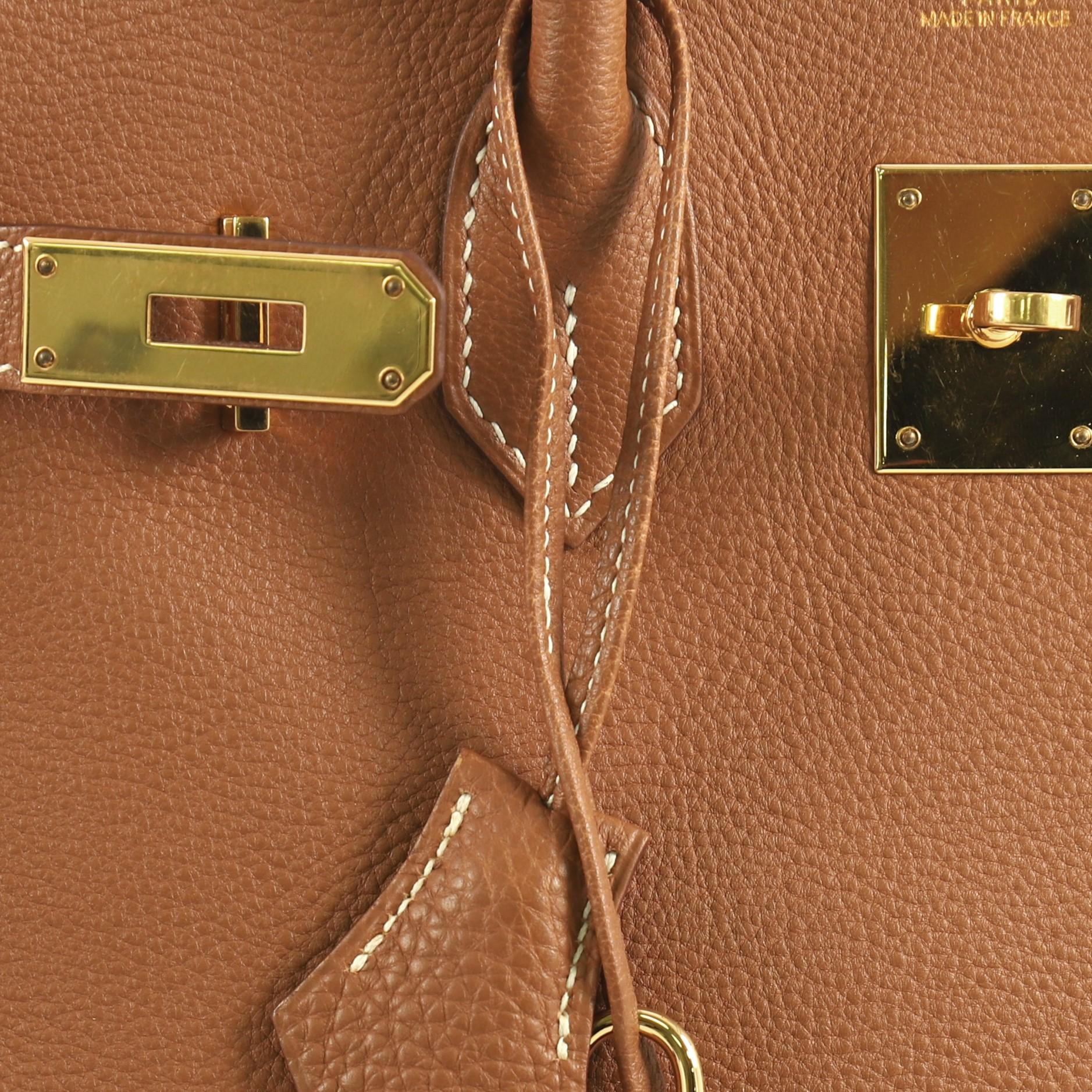 Hermes Birkin Handbag Gold Togo with Gold Hardware 30 For Sale 2