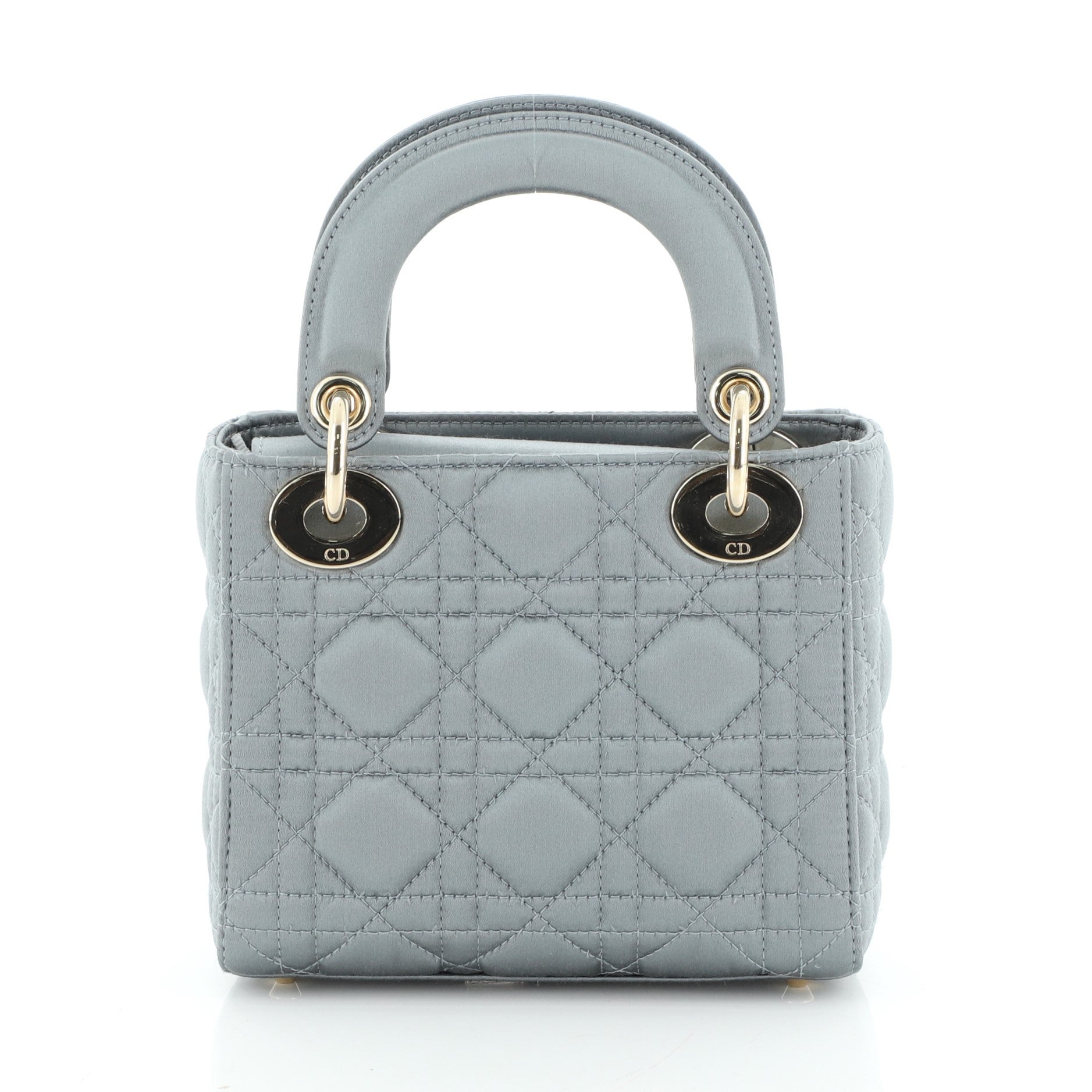 Christian Dior Lady Dior Bag Cannage Quilt Satin With Crystal