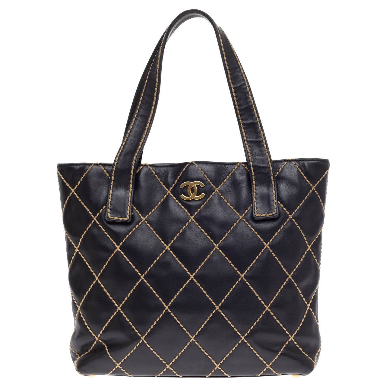 Chanel Surpique Tote Leather Small