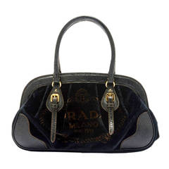 Prada Frame Bag Velvet with Leather Trim Small