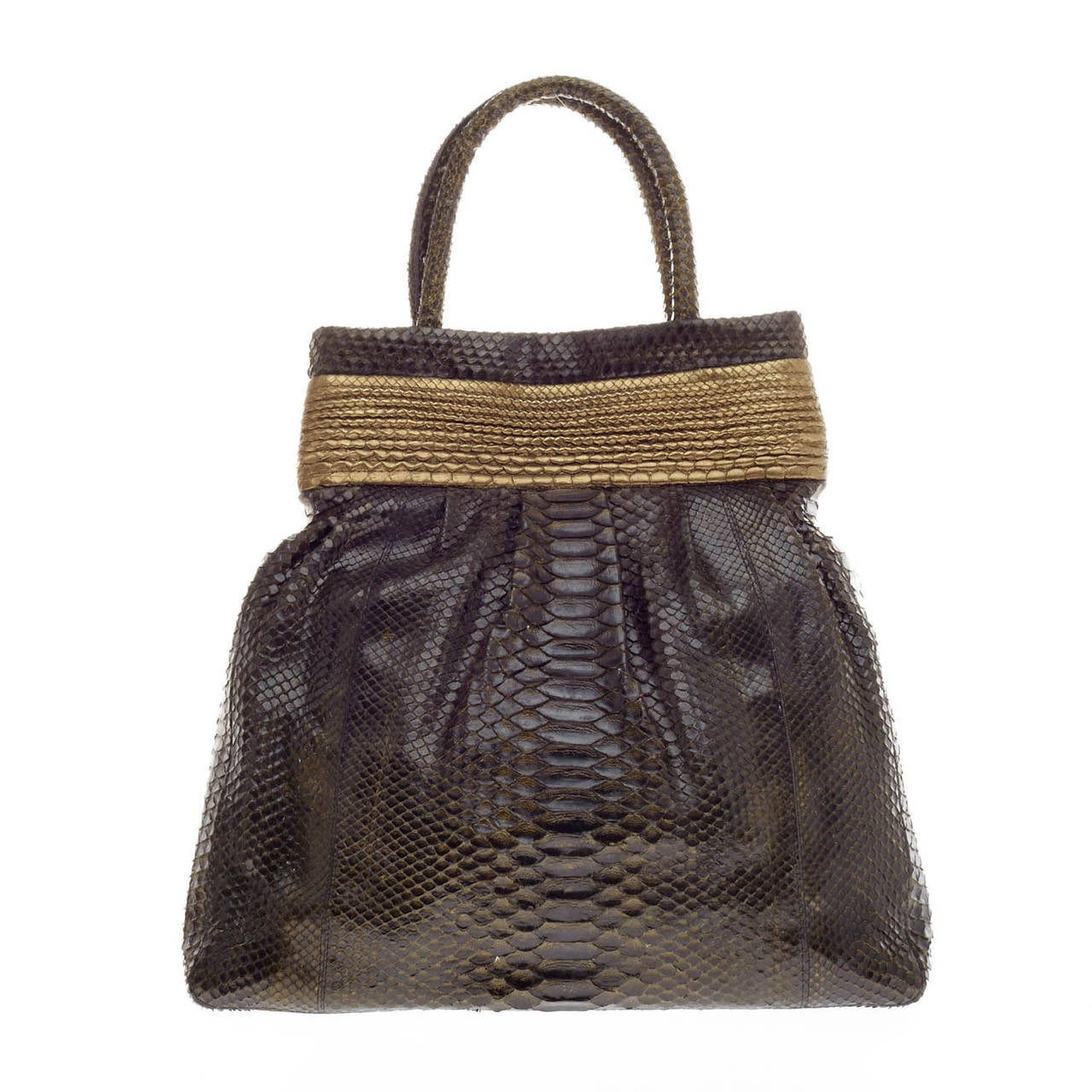 Nancy Gonzalez Top Handle Python Frame Bag In Good Condition In NY, NY