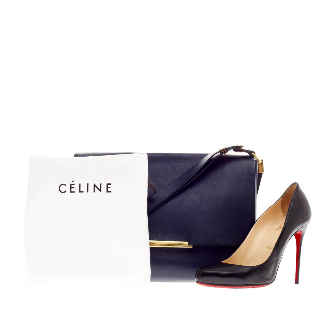 Celine Blade Shoulder Bag Leather at 1stdibs