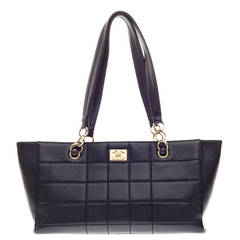 Chanel Chocolate Bar Quilt Caviar Tote