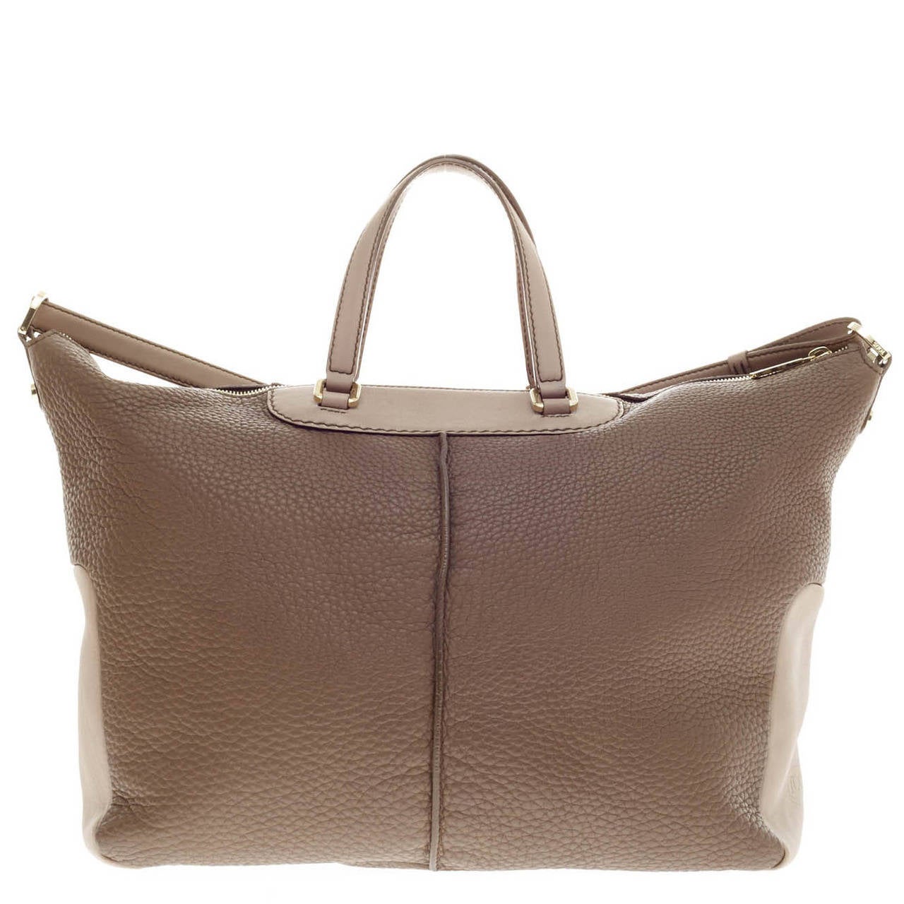 Tod's Miky Bauletto Grained Leather Satchel at 1stDibs