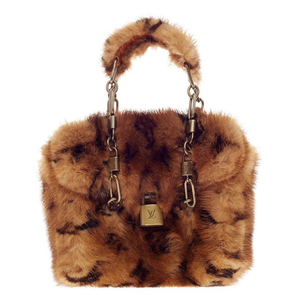 Louis Vuitton Mink Fur Fluffy Bag Charm