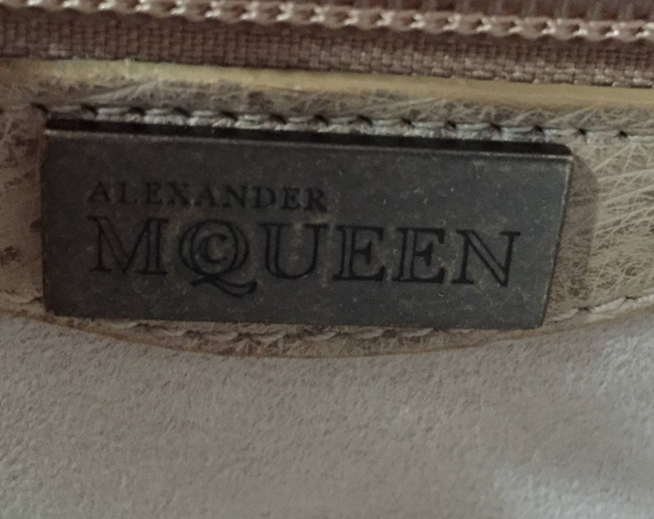 AUTHENTIC Vintage ALEXANDER MCQUEEN Brown Novak Satchel Bag 