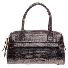 Nancy Gonzalez Glitter Satchel Crocodile