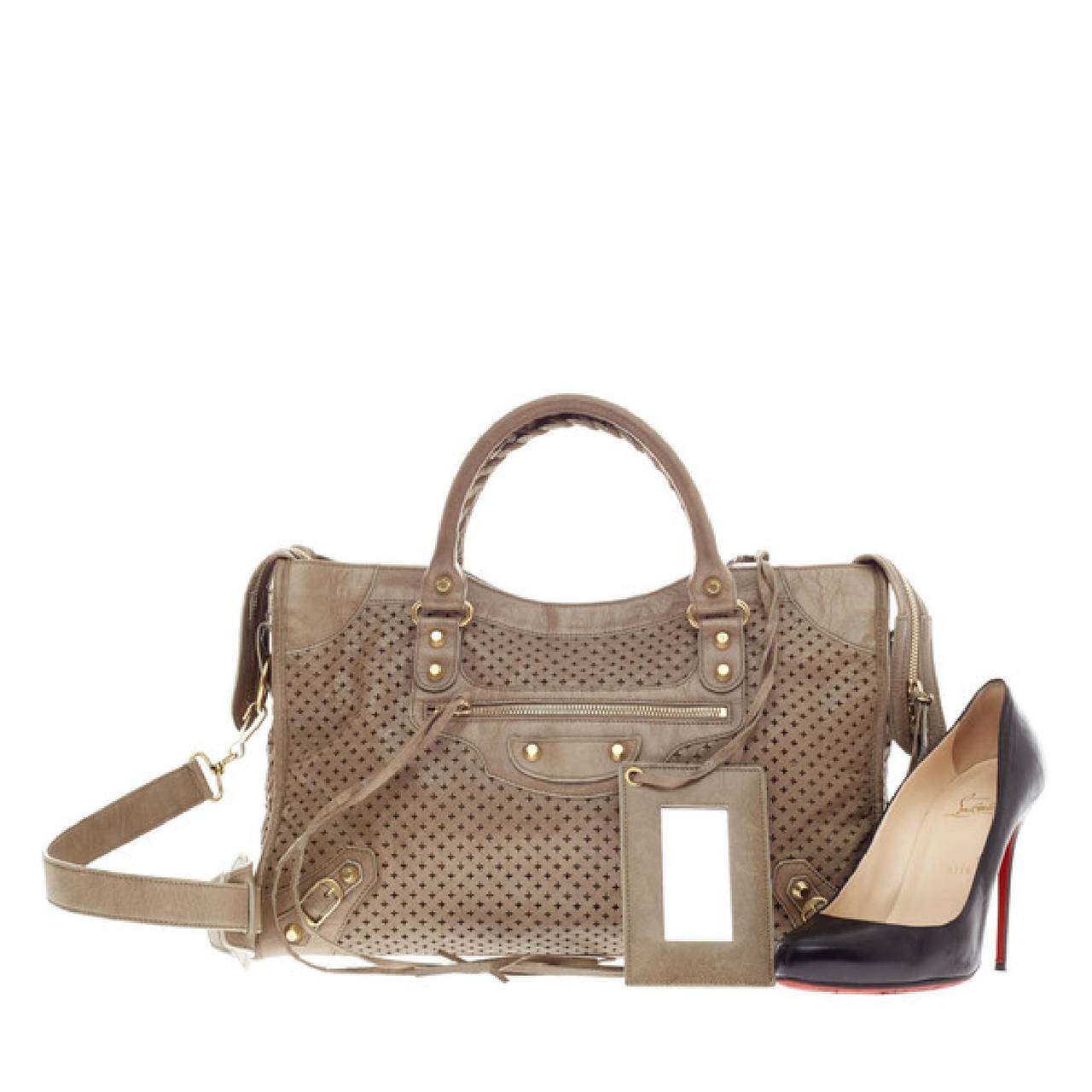 balenciaga perforated bag