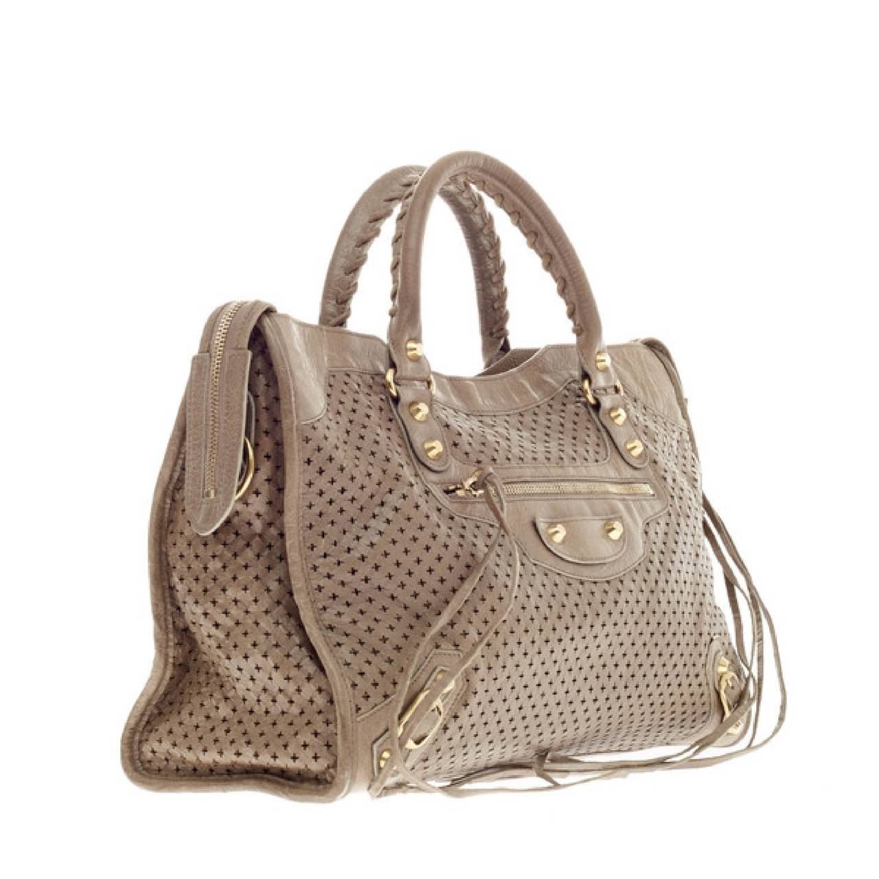 Balenciaga perforated bag