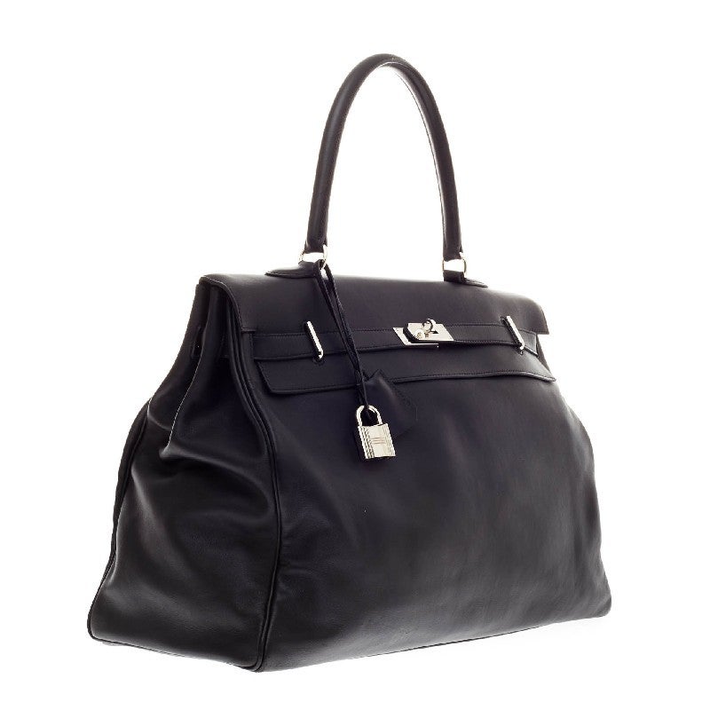 Hermes Kelly Relax Veau Sikkim 50 In Good Condition In NY, NY