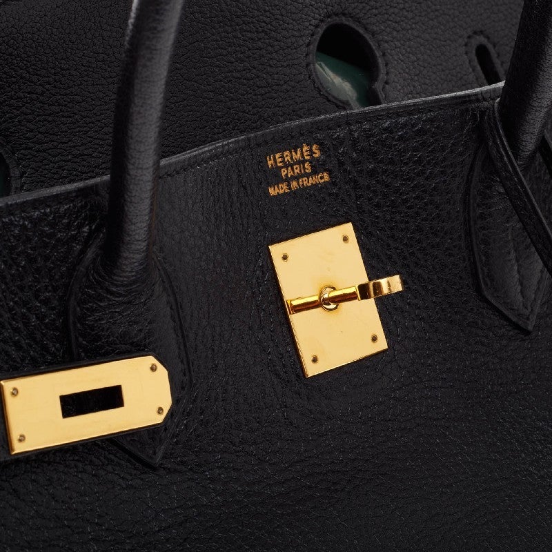 Hermès Birkin 35 Black & White Dalmatian Buffalo Gold Hardware
