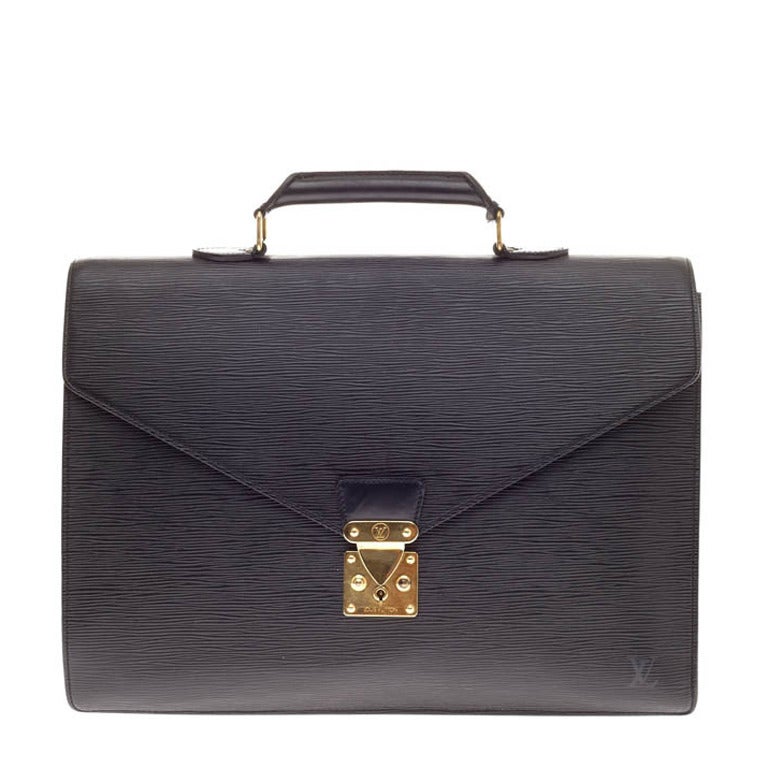 LV epi leather lawyer's bag, document bag, laptop bag, Luxury