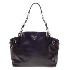 Prada Side Pocket Hobo Leather