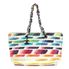 Chanel Colorama Shopping Tote Watercolor Canvas